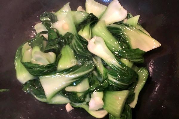 清炒上海青的做法图解4
