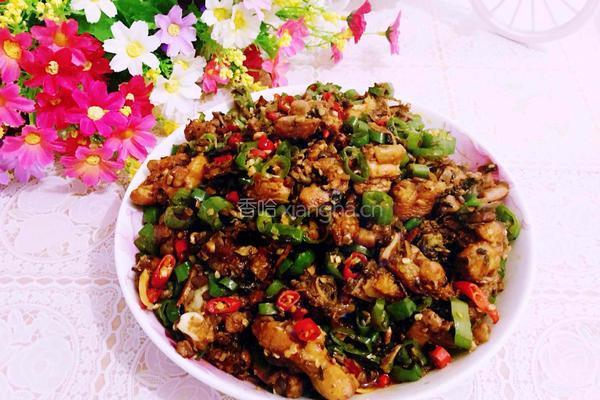 芽菜米双椒鸡的做法图解11