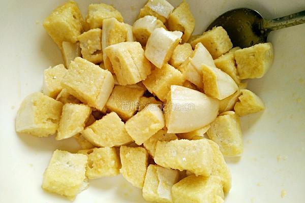 豆角火腿炒馒头的做法图解6
