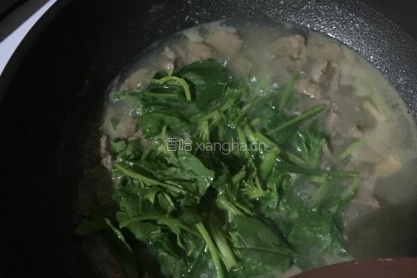 猪肝菠菜汤的做法图解4