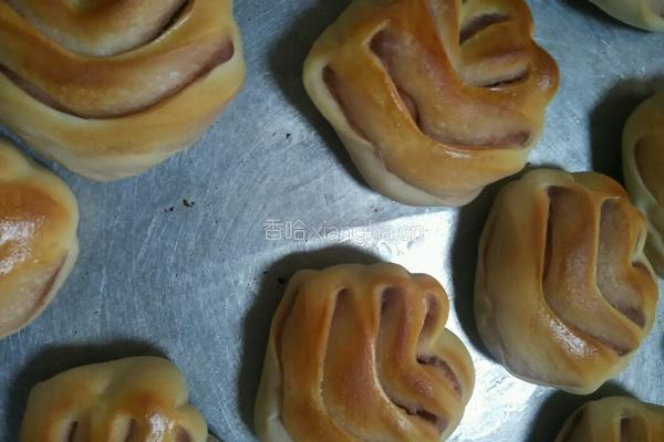 豆沙面包的做法图解4