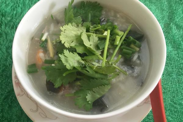 皮蛋瘦肉粥的做法图解12