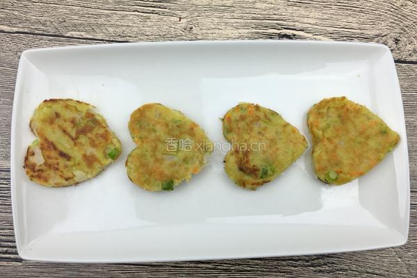五彩蔬菜豆渣饼