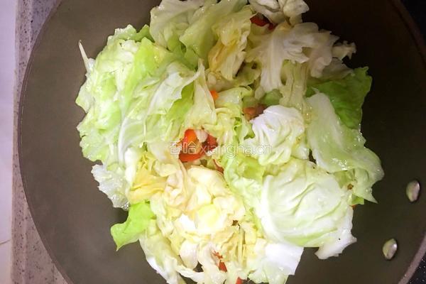 卷心菜炒五花肉的做法图解4
