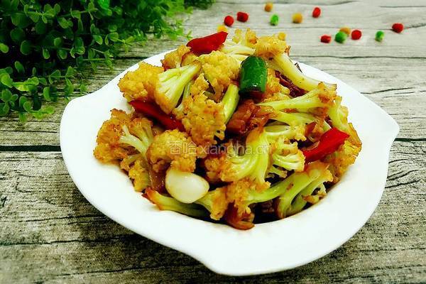 五花肉炒有机菜花的做法图解11