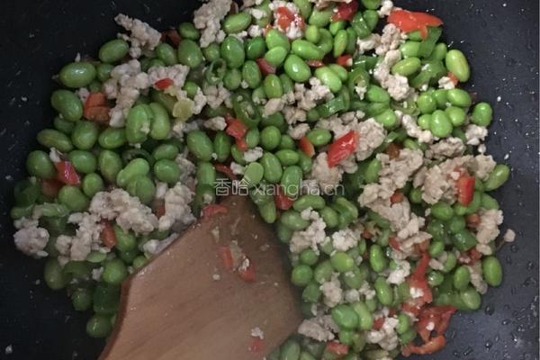 毛豆炒肉末的做法图解10