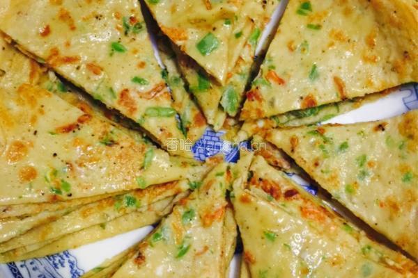 鸡蛋河虾饼的做法图解4