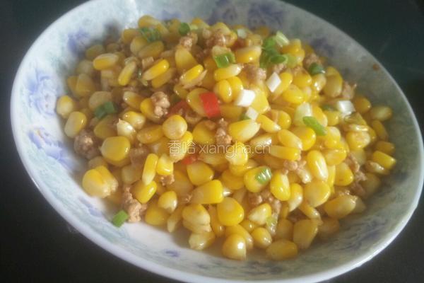玉米炒肉的做法图解5