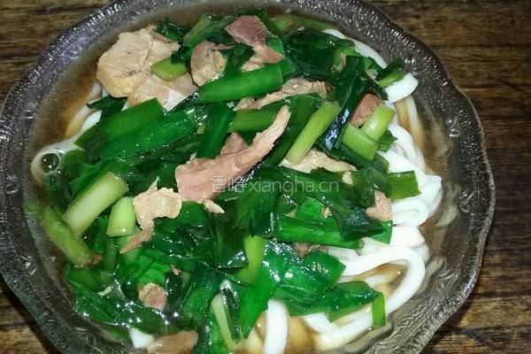 韭菜腌肉面的做法图解5