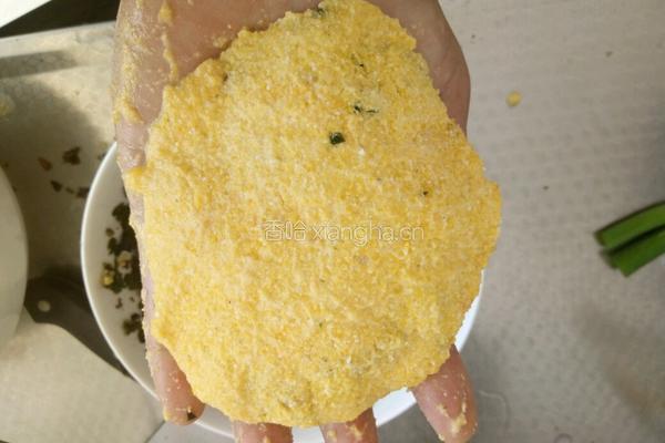 蒜香苋菜玉米饼的做法图解9