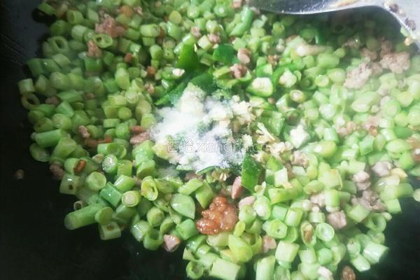 豉香肉末炒豆角的做法图解8