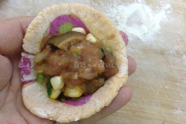 彩虹猪肉虾仁饺的做法图解14