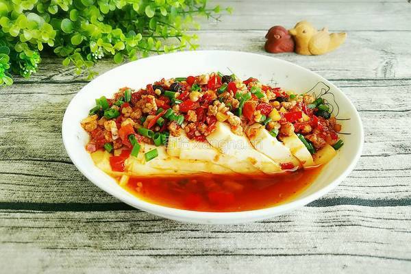 剁椒肉末蒸豆腐的做法图解8