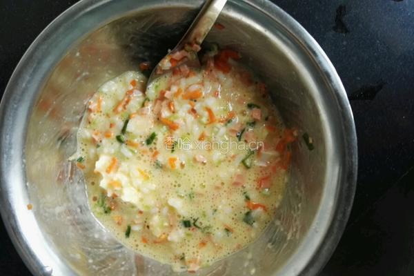 大米鸡蛋煎饼的做法图解2