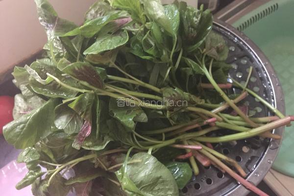 苋菜麦饭的做法图解1