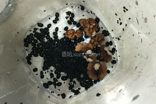 黑豆核桃黑芝麻豆浆的做法图解4