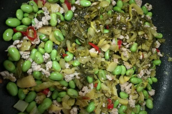 酸菜毛豆炒肉末的做法图解8