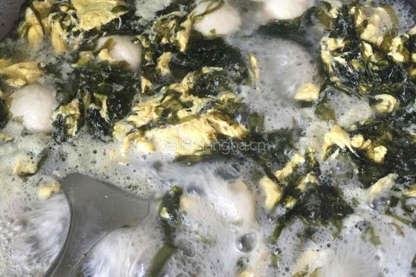 紫菜鸡蛋鱼丸汤的做法图解4