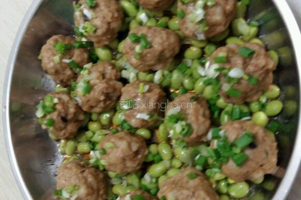 肉丸毛豆的做法图解4