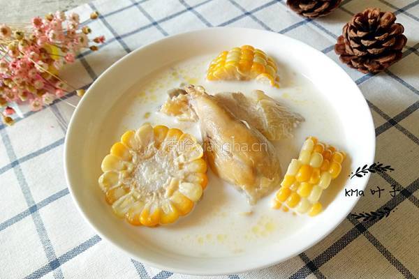 玉米牛奶炖鸡的做法图解5