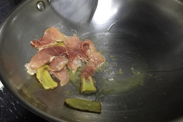 大芥蓝炒肉片的做法图解6