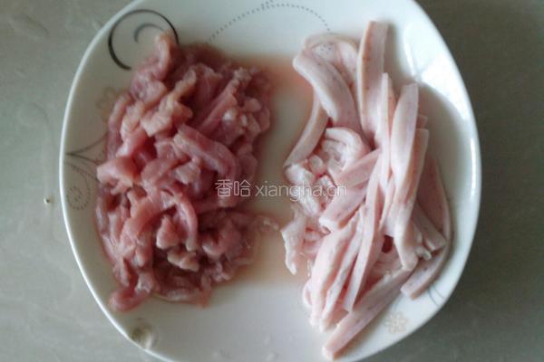 韭黄笋干炒肉丝的做法图解4