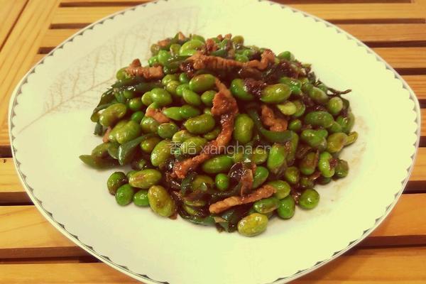 青椒毛豆炒肉丝的做法图解10