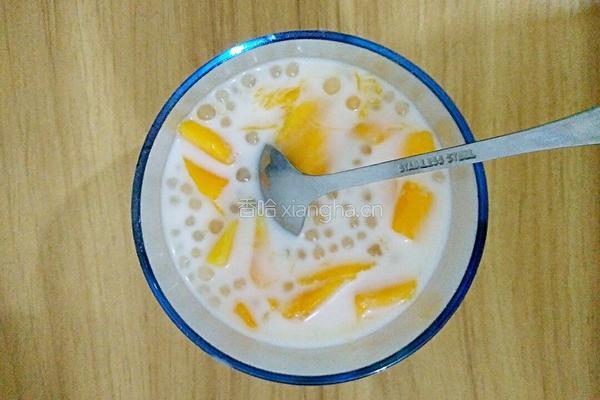 椰汁芒果西米露的做法图解7