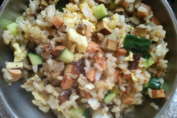 鸡蛋火腿炒饭的做法图解6