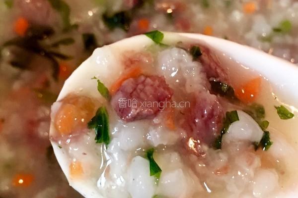 芹菜牛肉粥的做法图解6