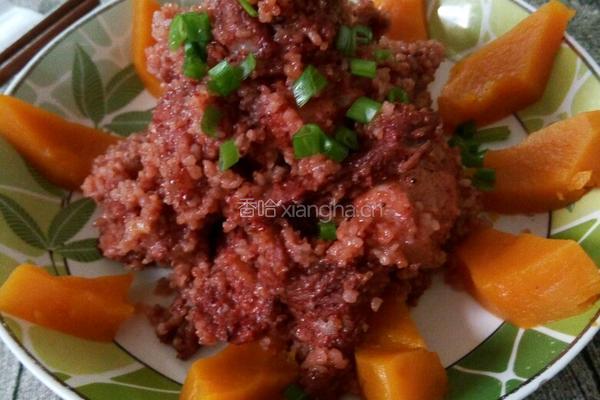 南瓜粉蒸肉的做法图解5