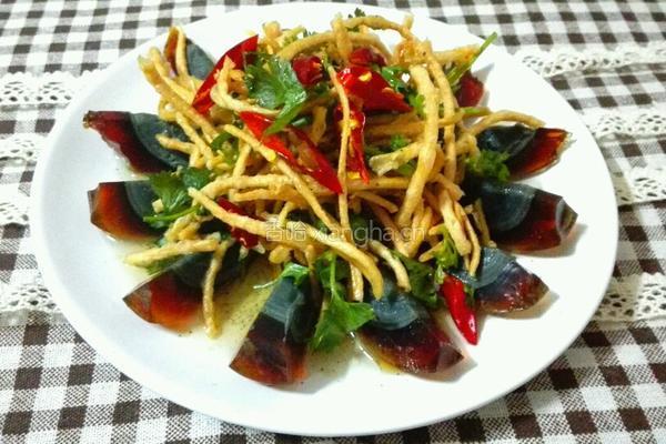松花蛋调馓子的做法图解6