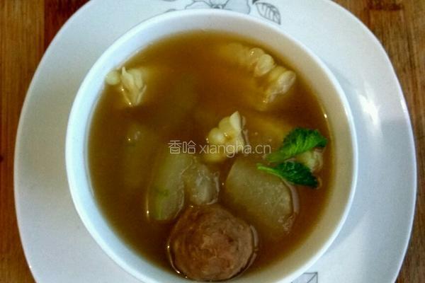 冬瓜玉米丸子汤的做法图解8