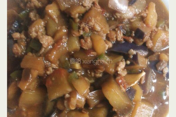 茄子打卤面的做法图解12