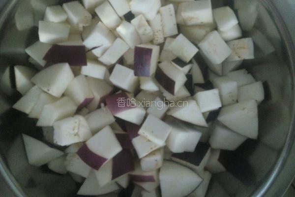 茄子打卤面的做法图解3