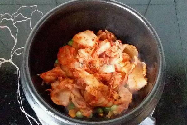 辣白菜豆腐汤的做法图解7