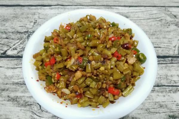 炒酸豆角的做法图解5