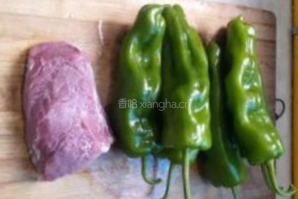 青椒塞肉的做法图解1