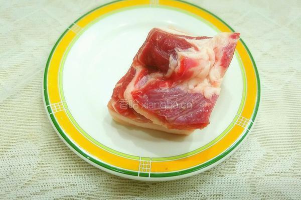 红薯梗炒五花肉的做法图解4