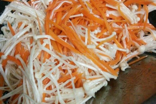 牛肚炒金针菇的做法图解4