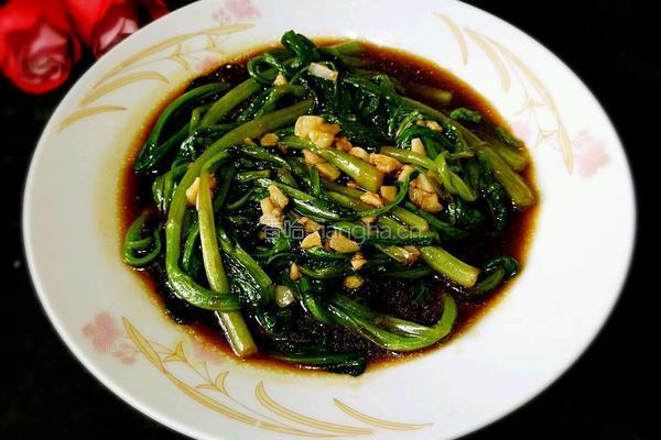 蒜香蚝汁油麦菜的做法图解6