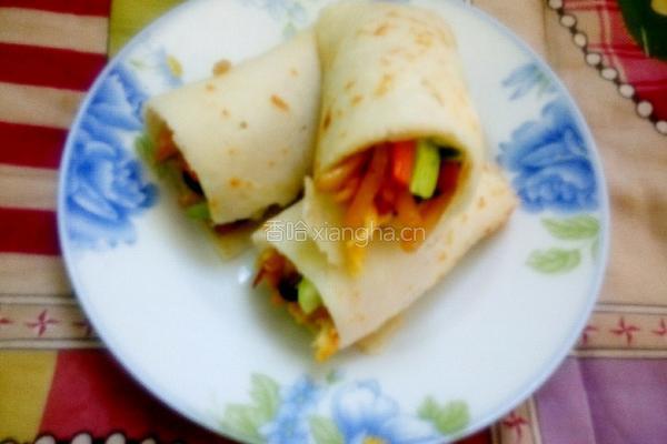 鸡蛋三丝卷饼的做法图解12