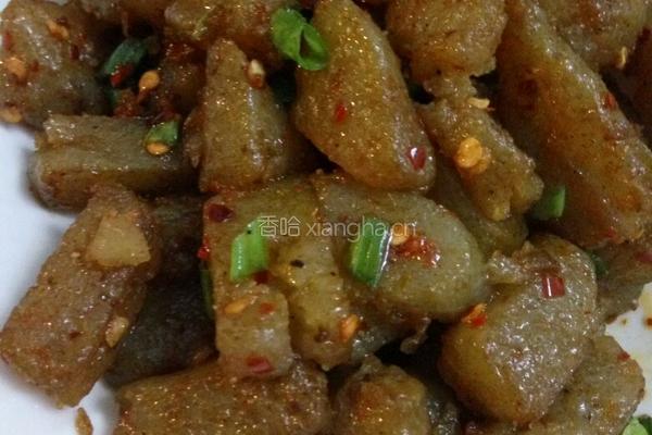 香煎魔芋丁的做法图解5