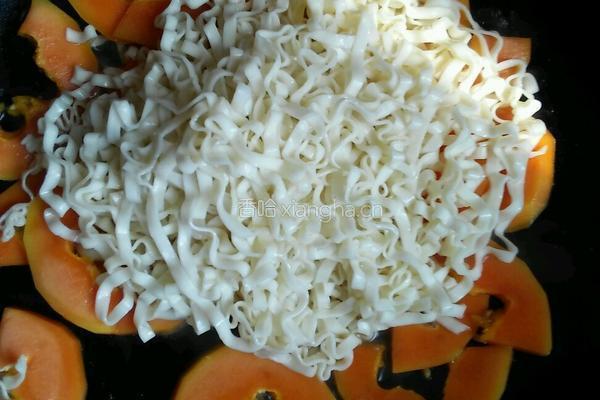 虾仁木瓜面的做法图解3