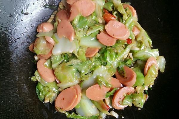 爆炒火腿圆白菜的做法图解11