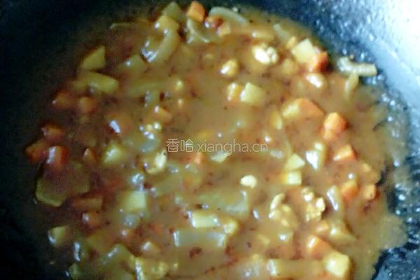咖喱鸡肉盖浇饭的做法图解6