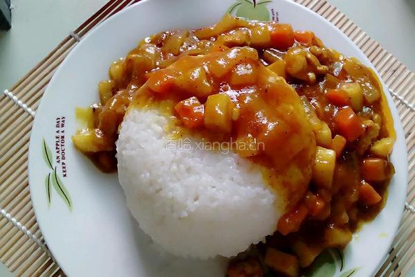 咖喱鸡肉盖浇饭的做法图解7
