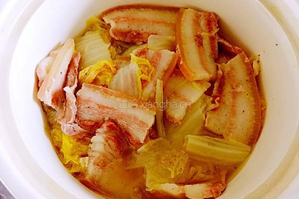 砂锅炖五花肉冻豆腐娃娃菜的做法图解9