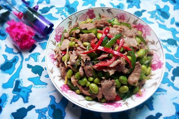 毛豆炒肉片的做法图解7