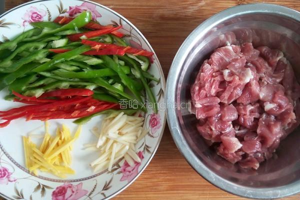 毛豆炒肉片的做法图解2